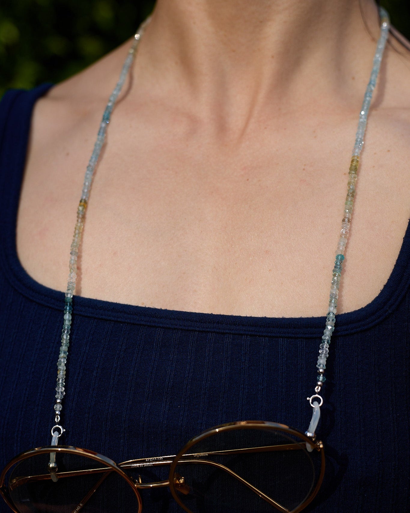 Aquamarine - Gemstone Glasses Chain