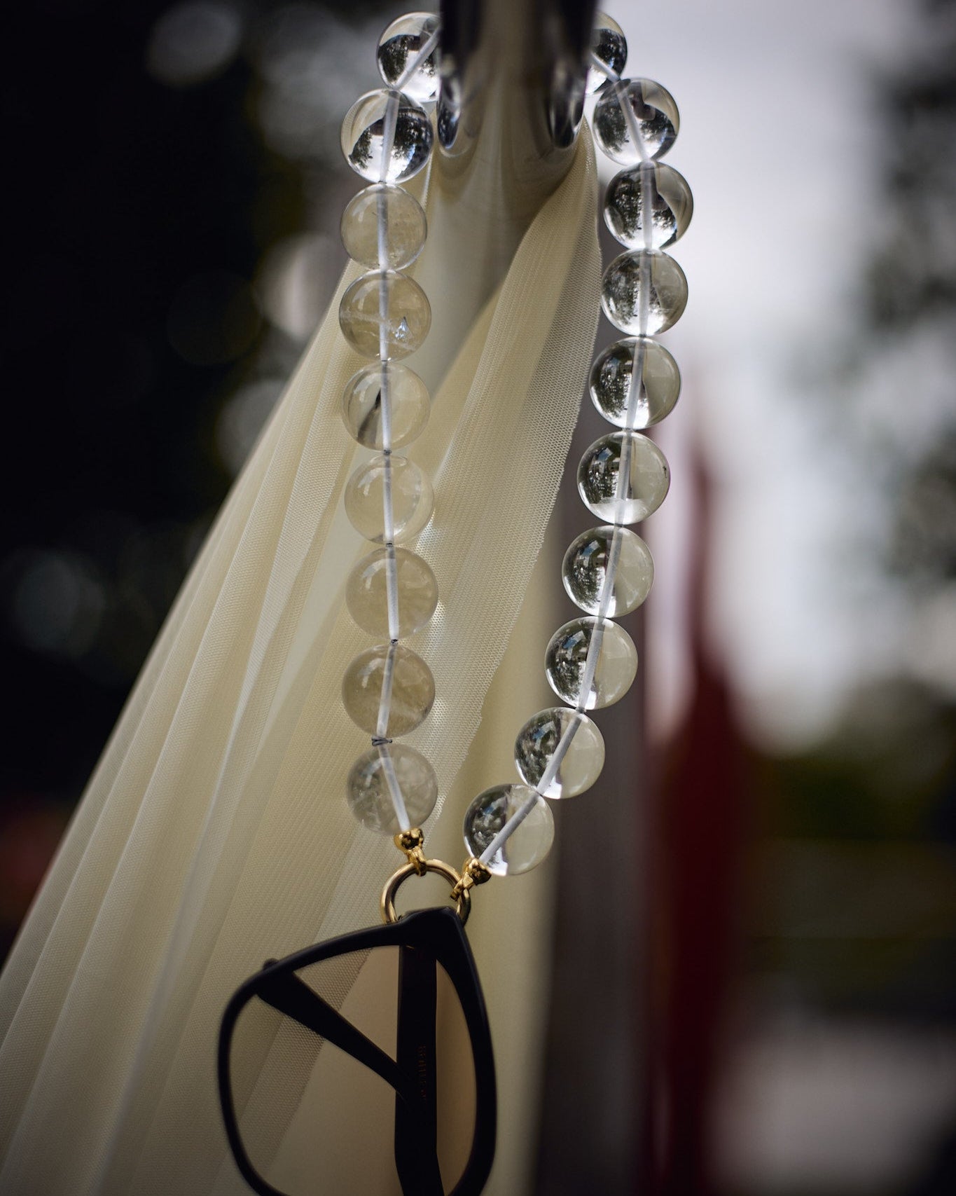 Full Moon Quartz - – Natural White Quartz Glasses Necklace