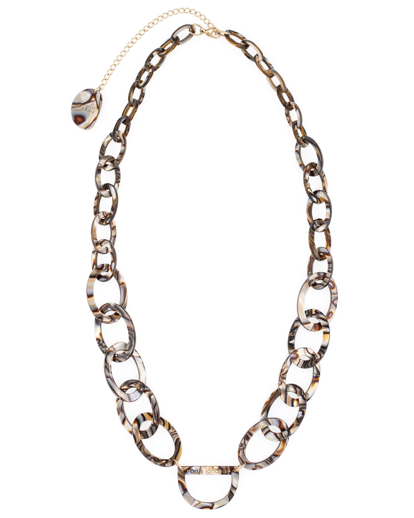 Original D Necklace | Tiger Onyx | Tortoiseshell Glasses Chain | RASSIN SHEN