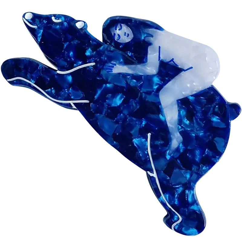 Girl and Bear Hair Claw