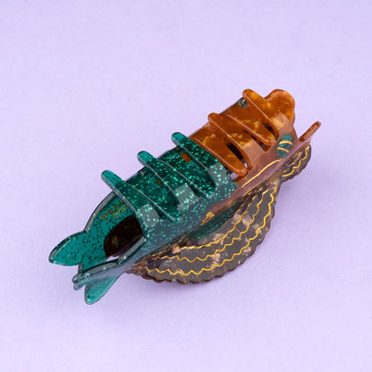 Green Mermaid Hair Claw