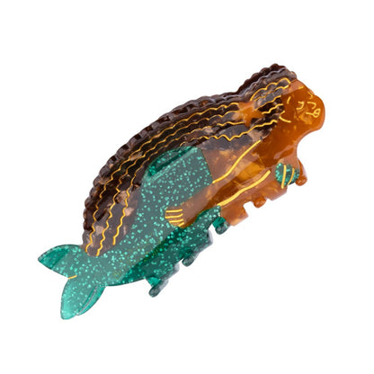 Green Mermaid Hair Claw