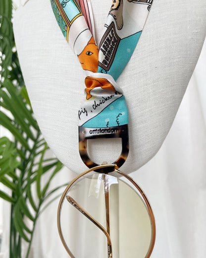 Bio Acetate Scarf Ring - Dark Tokyo / Flesh Beige