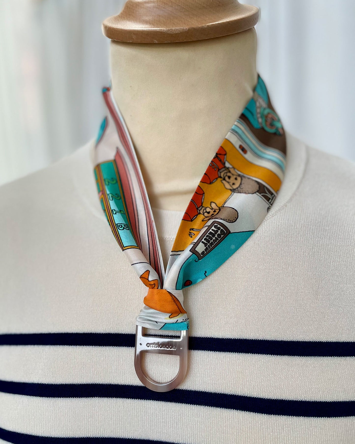 Bio Acetate Scarf Ring - Dark Tokyo / Flesh Beige