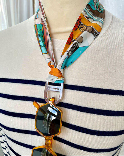 Bio Acetate Scarf Ring - Dark Tokyo / Flesh Beige