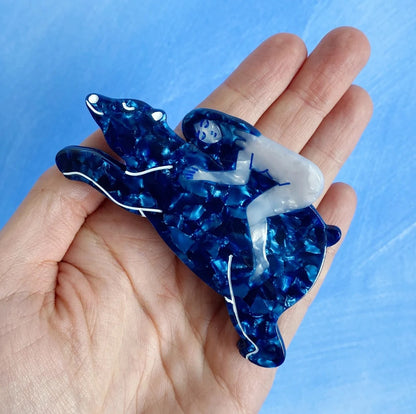 Girl and Bear Hair Claw