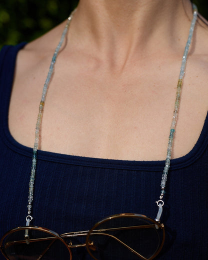 Aquamarine - Gemstone Glasses Chain