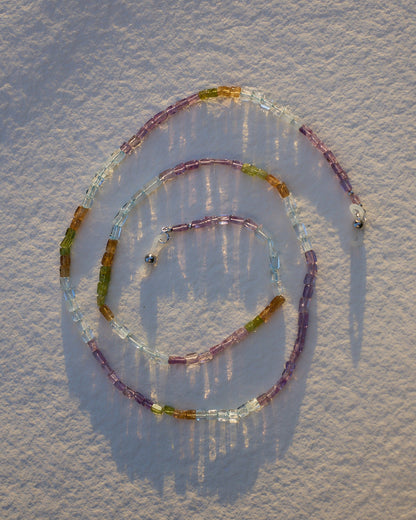 Ethereal Garden – Natural Gemstone Glasses Chain