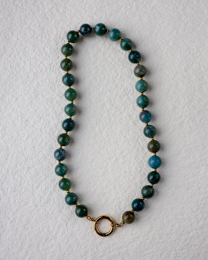 The O Necklace | Indian Agate Ball Ball | Glasses Holder