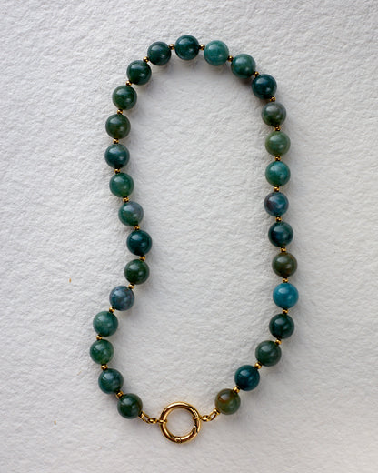 The O Necklace | Indian Agate Ball Ball | Glasses Holder