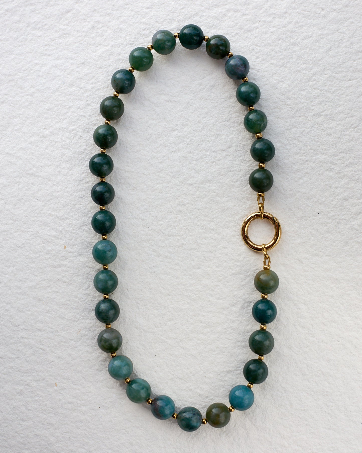 The O Necklace | Indian Agate Ball Ball | Glasses Holder