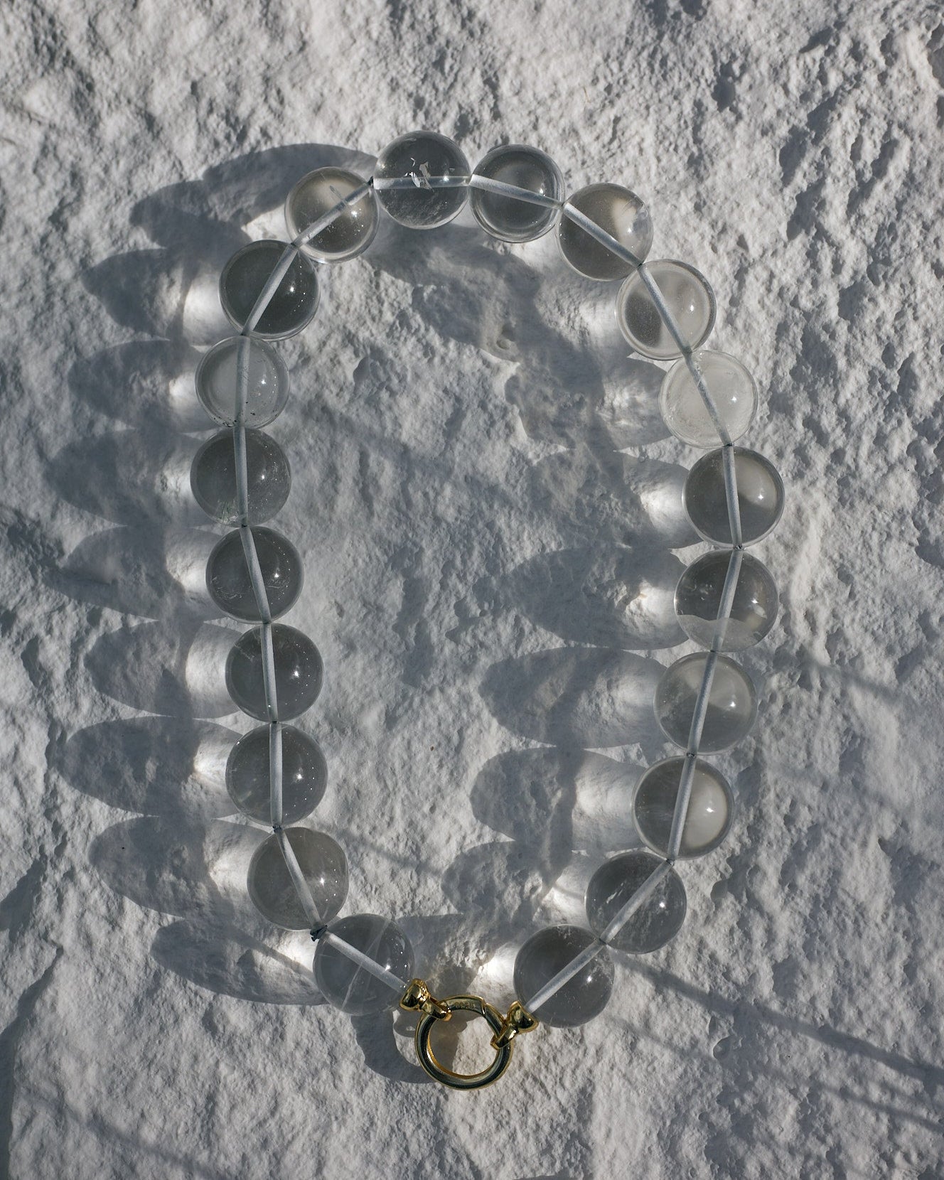 Full Moon Quartz - – Natural White Quartz Glasses Necklace
