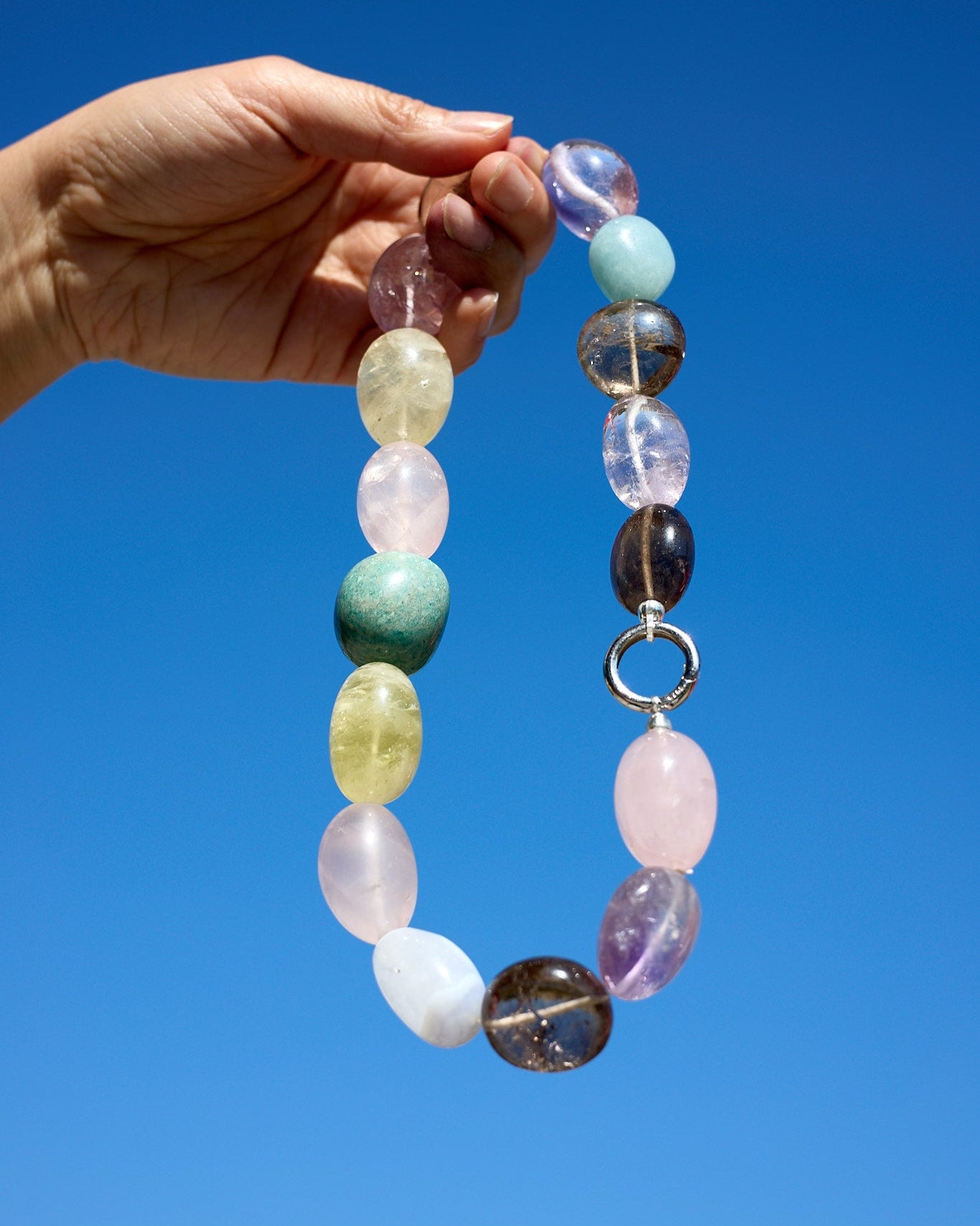 The Depth of Earth II – Natural Gemstone Glasses Necklace