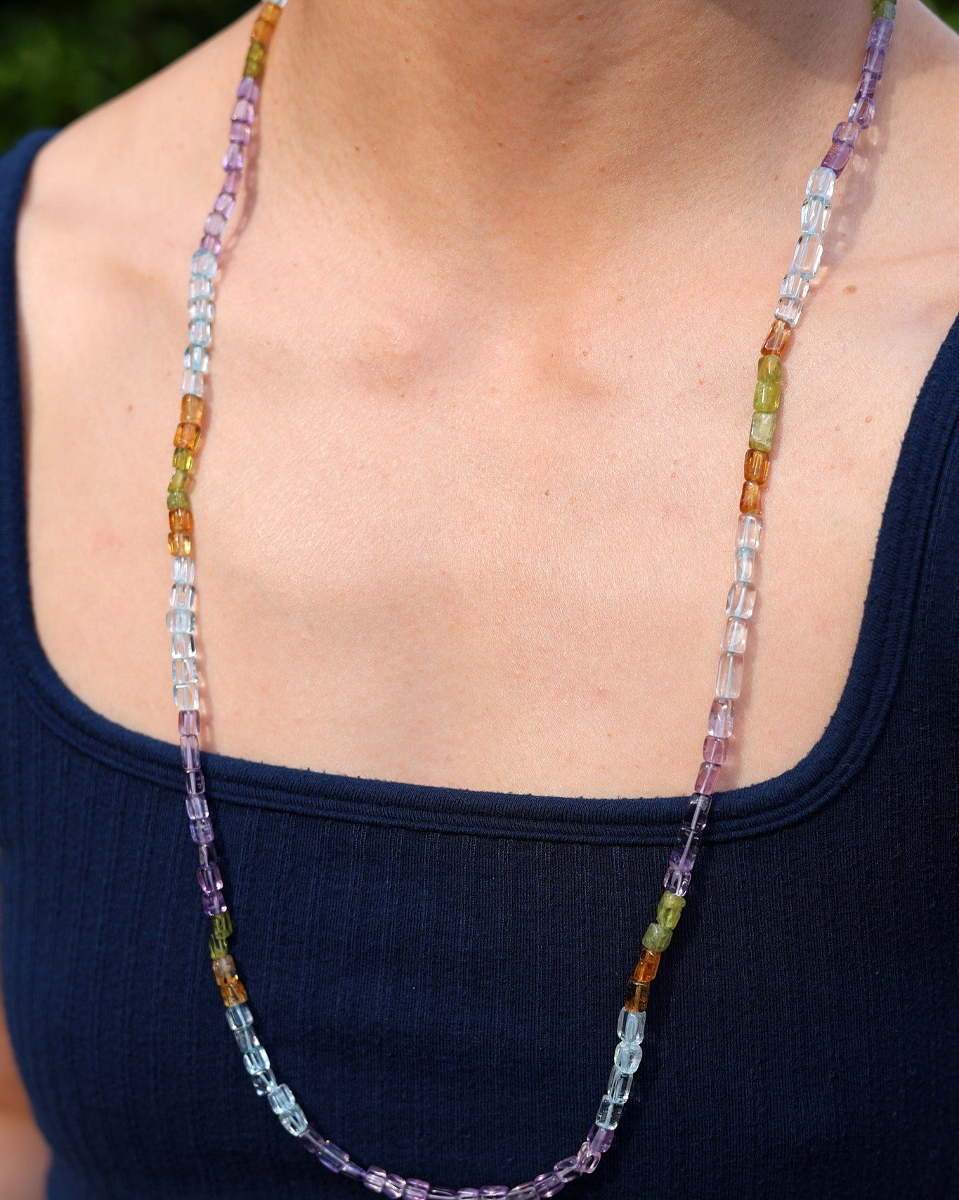 Ethereal Garden – Natural Gemstone Glasses Chain