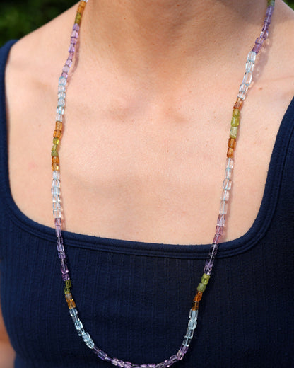 Ethereal Garden – Natural Gemstone Glasses Chain