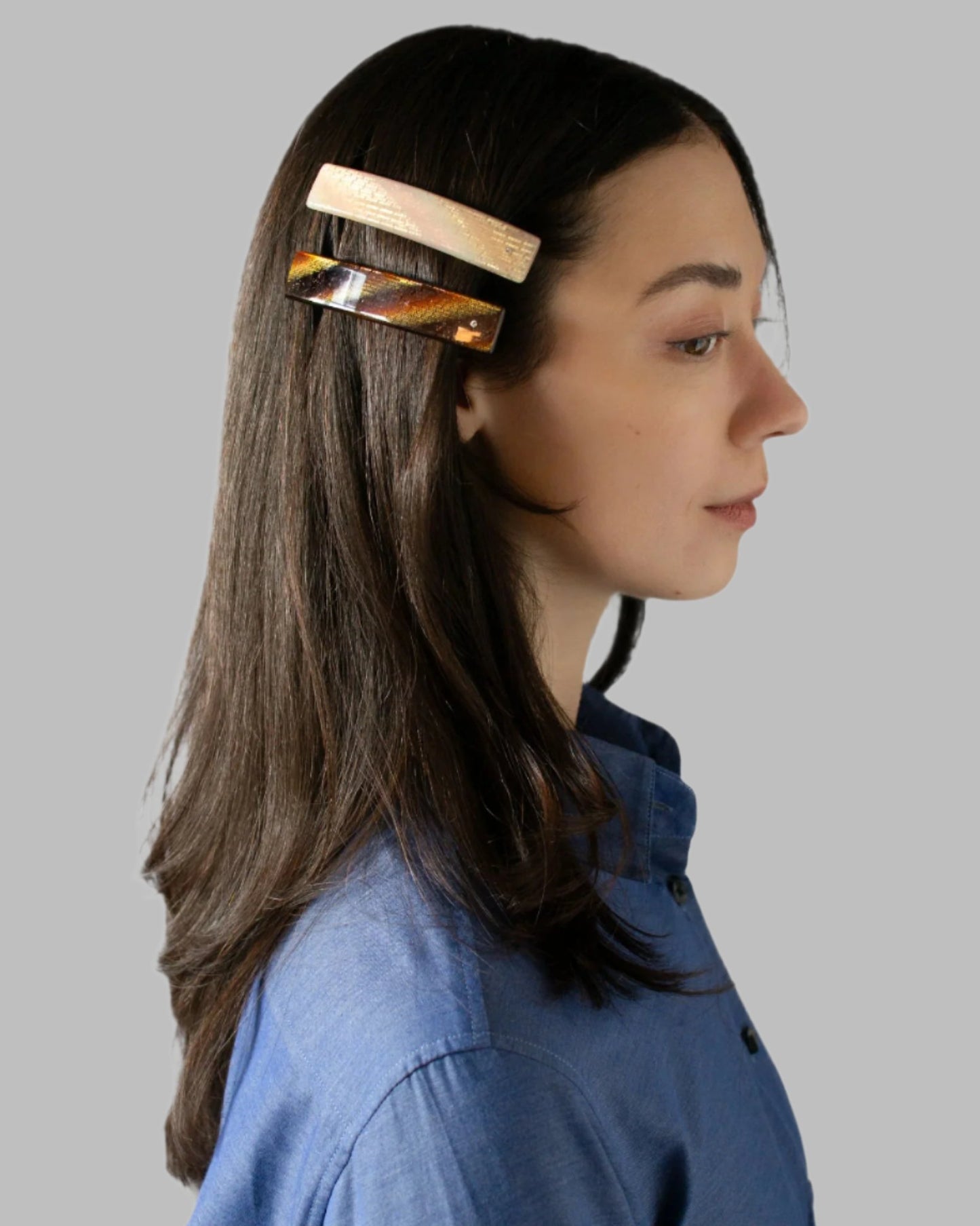 Classic Rectangle French Hair Barette Clip