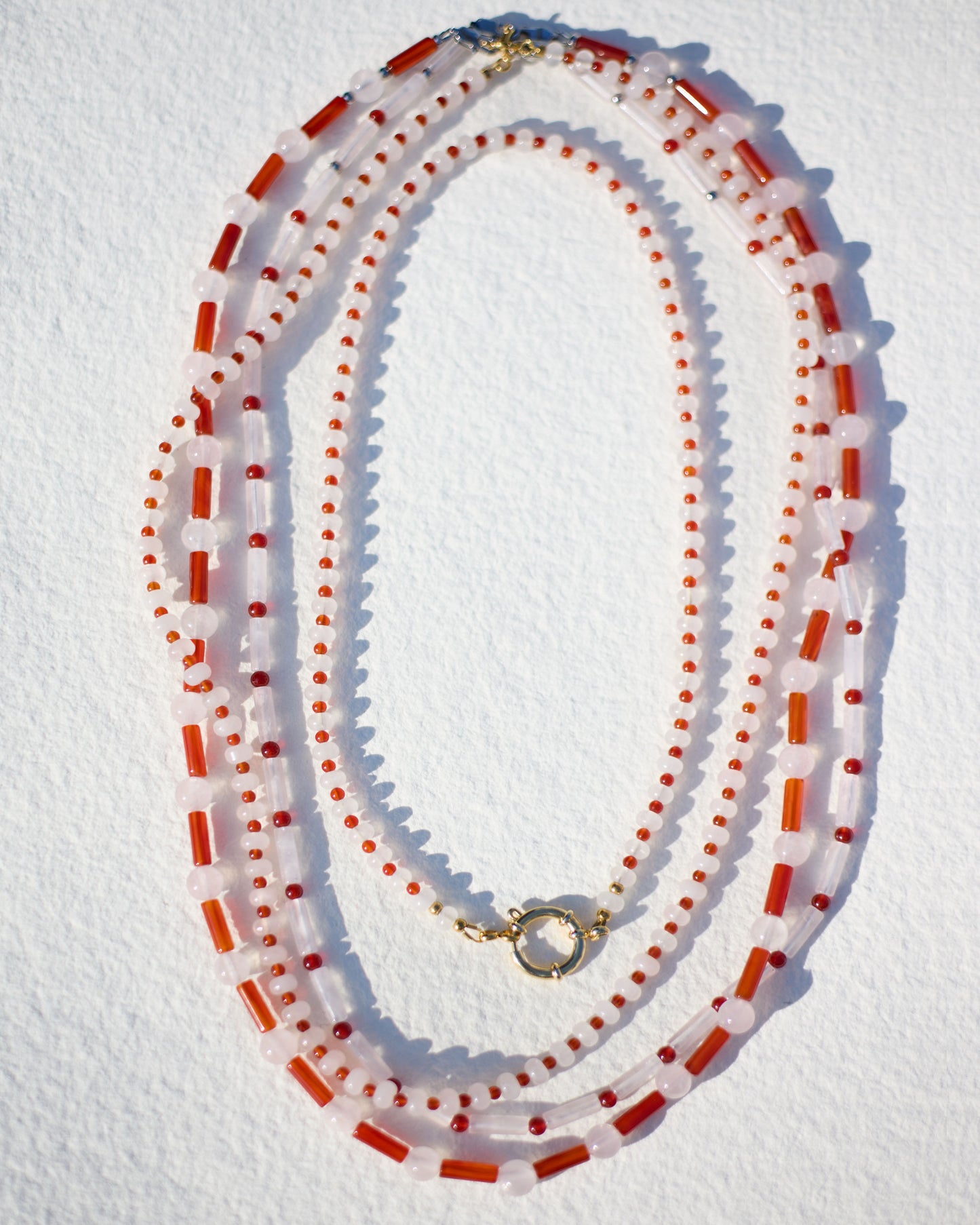 Gingham | Rose Quartz &  Agate | Glasses Chain