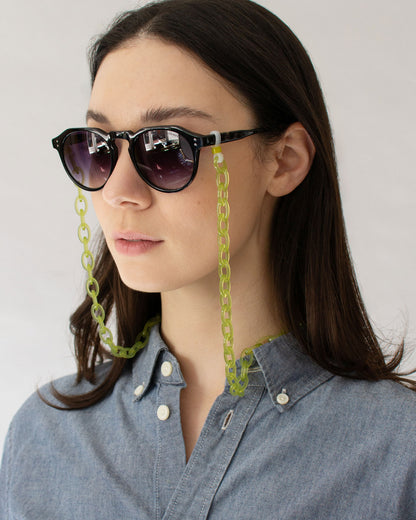 Smiley Mini | Olive Green | Bio-Acetate Glasses Chain