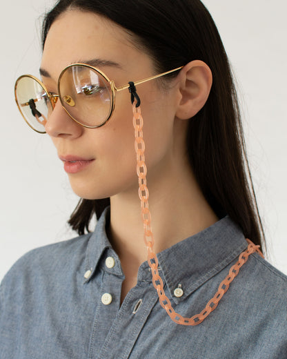 Smiley Mini | Peach | Bio-Acetate Glasses Chain
