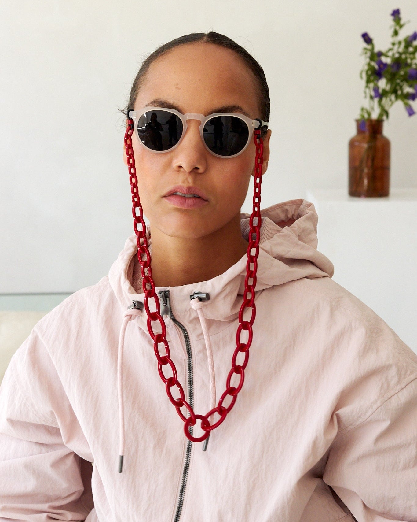 Smiley Chain 2.0 | Cherry Red | Glasses Chain