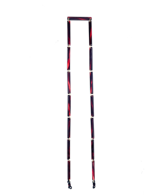 Spaghetti | Bio-Acetate Burgundy| Glasses Chain