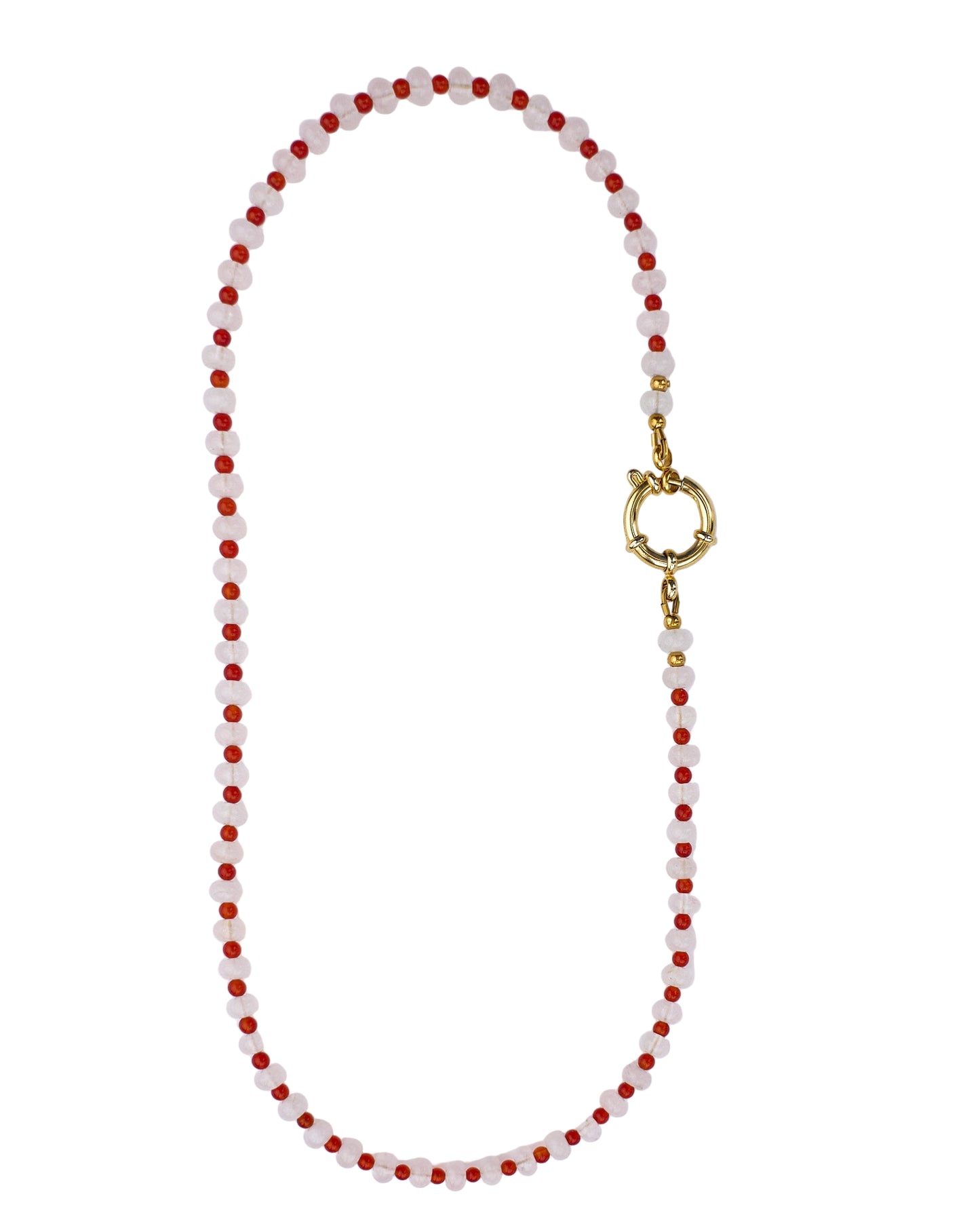 Gingham | Rose Quartz &  Agate | Glasses Chain