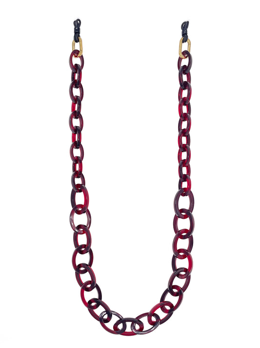 Chunky 2.0 | Bio-Acetate Burgundy | Glasses Chain