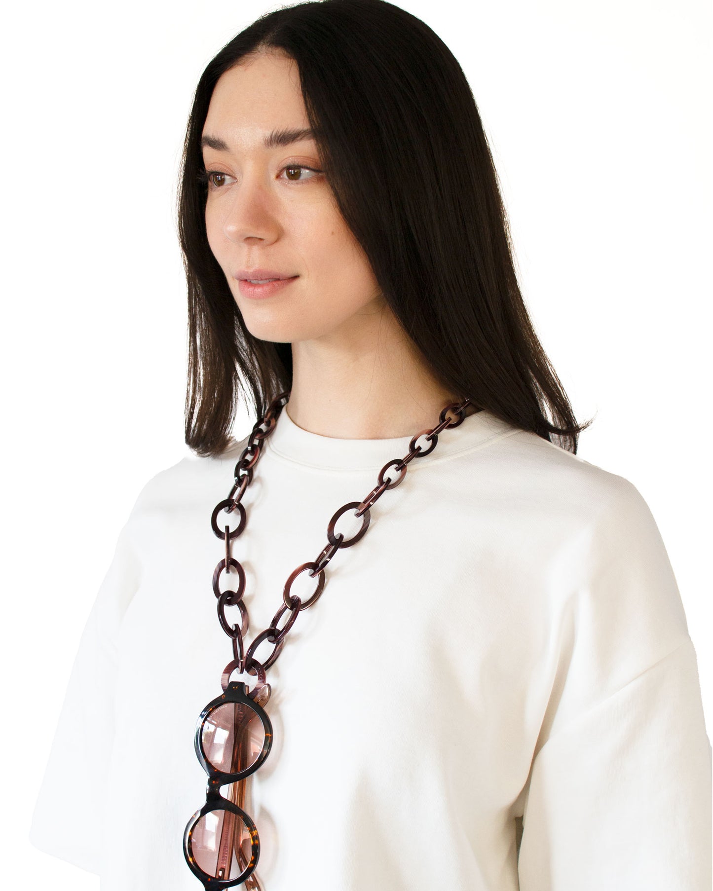 Smiley Chain 2.0 | Burgundy Horn | Glasses Chain