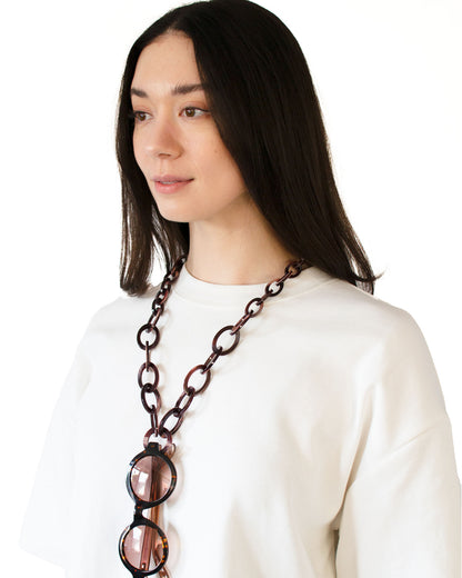 Smiley Chain 2.0 | Burgundy Horn | Glasses Chain