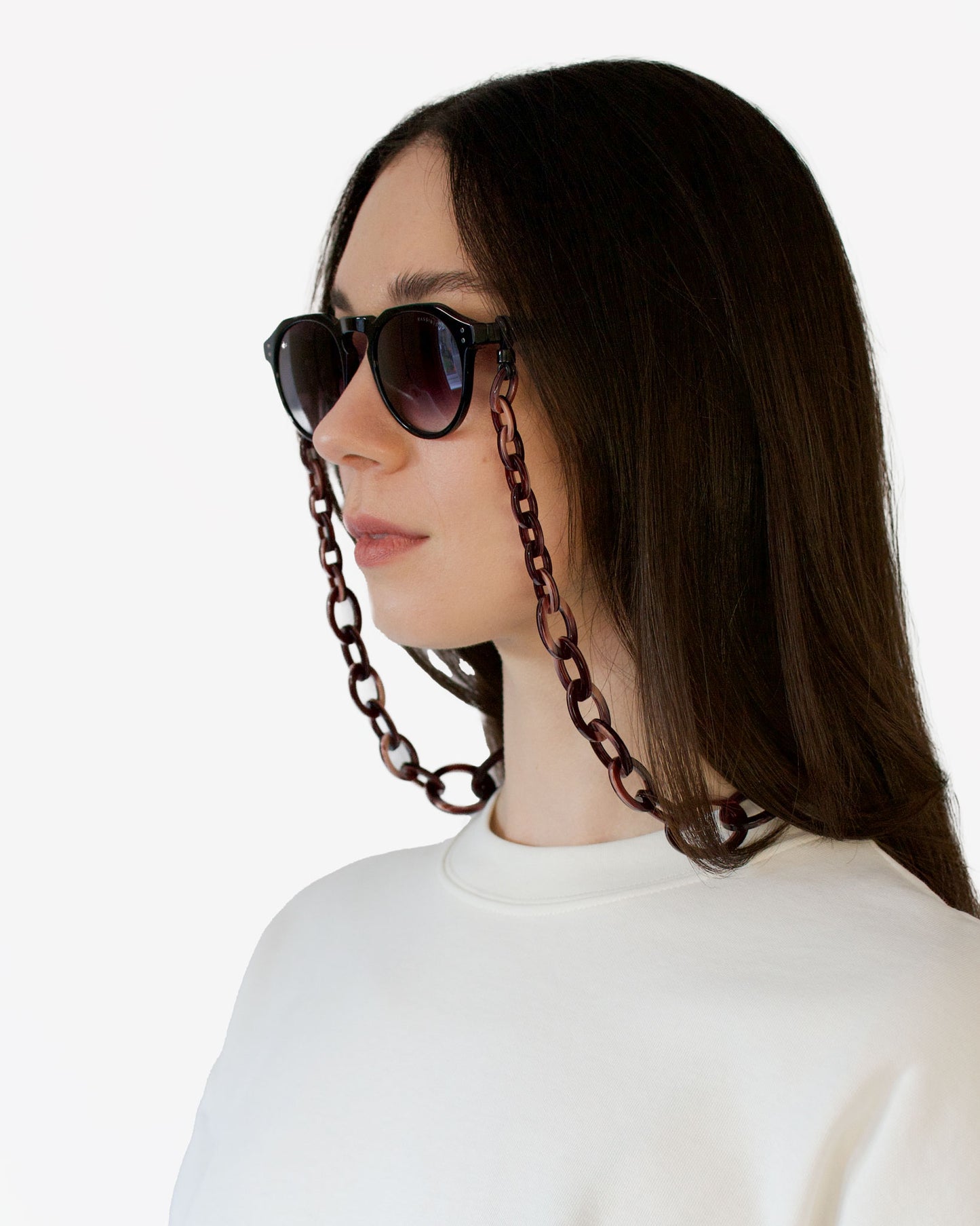 Smiley Chain 2.0 | Burgundy Horn | Glasses Chain