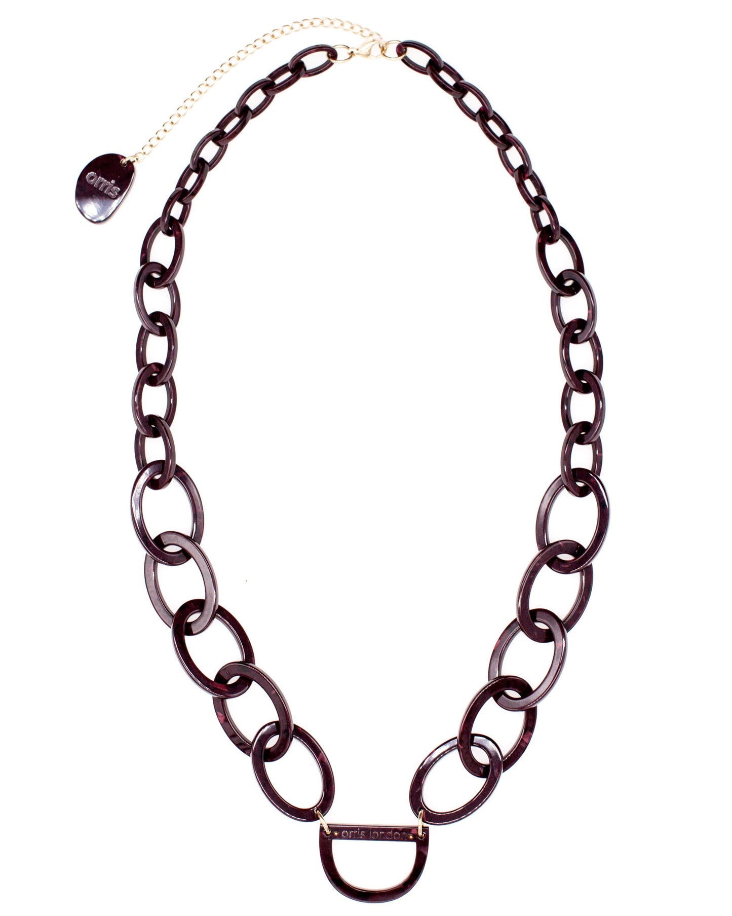 Original D Necklace | Burgundy Horn | Glasses Necklace