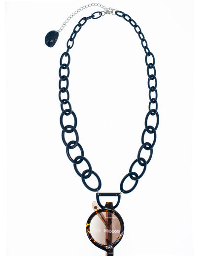 Original D Necklace | Navy Blue | Glasses Necklace