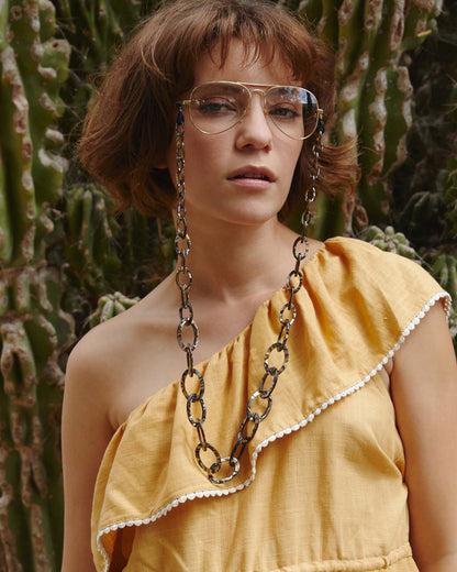 Smiley Chain | Tiger Onyx | Glasses Chain