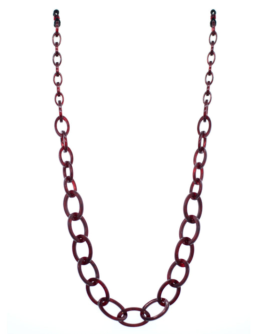 Smiley Chain | Burgundy Mineral | Glasses Chain