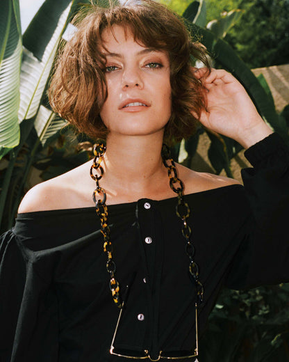 Chunky 2.0 | Bio-Acetate Dark Tortoiseshell | Glasses Chain