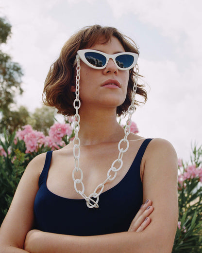 Smiley Chain | Ivory White | Glasses Chain