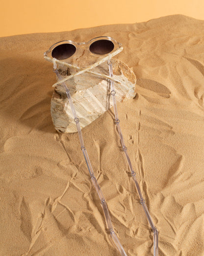 Spaghetti | Bio-Acetate Ice Clear | Glasses Chain